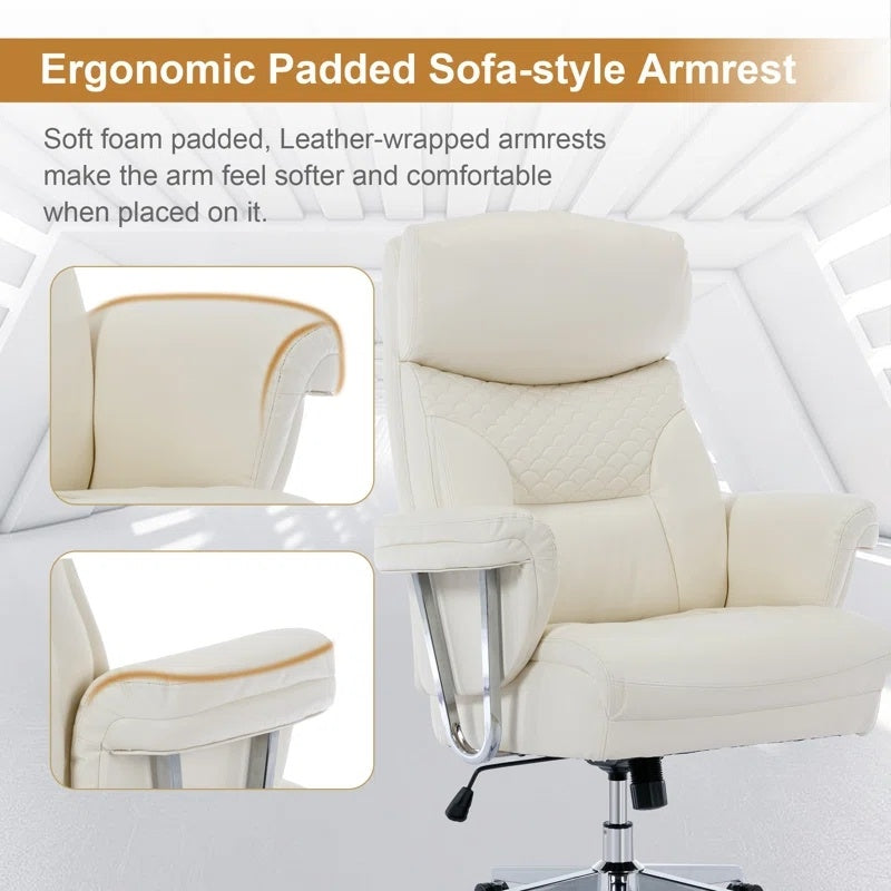 Executive Faux Leather Office Chair, 350lb Capacity