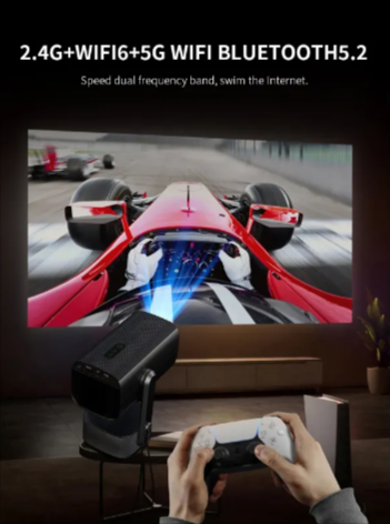 Full HD Portable Bedroom Projector with Battery