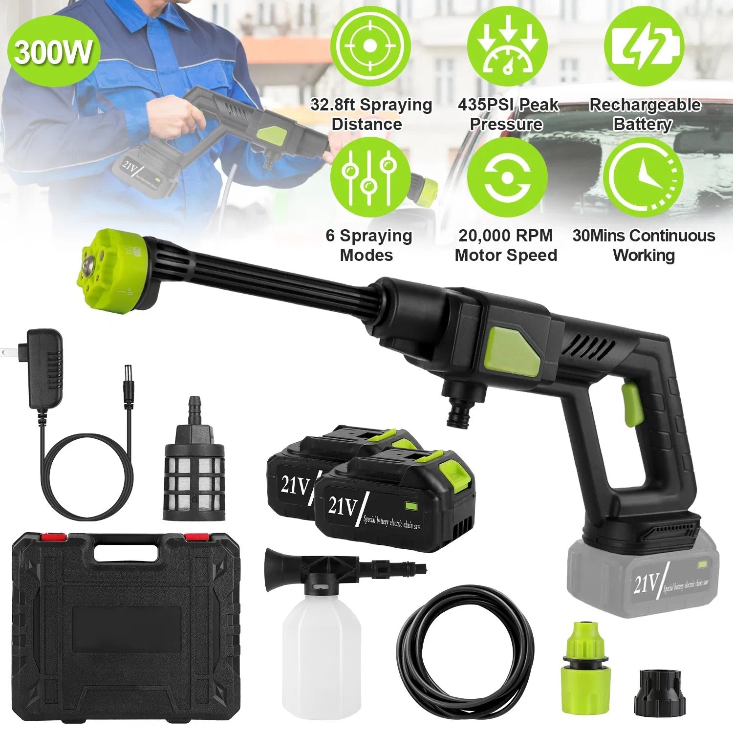Cordless Portable Electric Pressure Washer