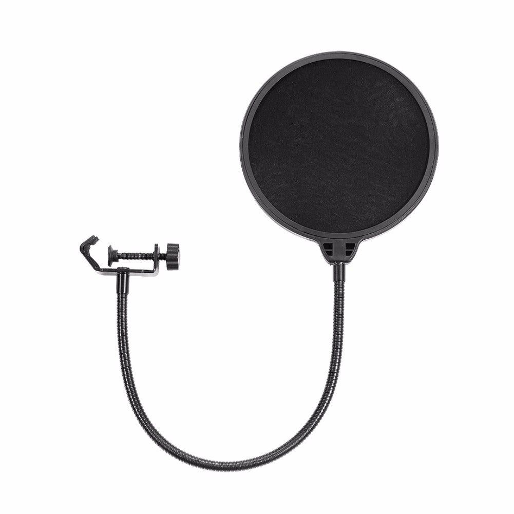 Black Microphone Windscreen Shield