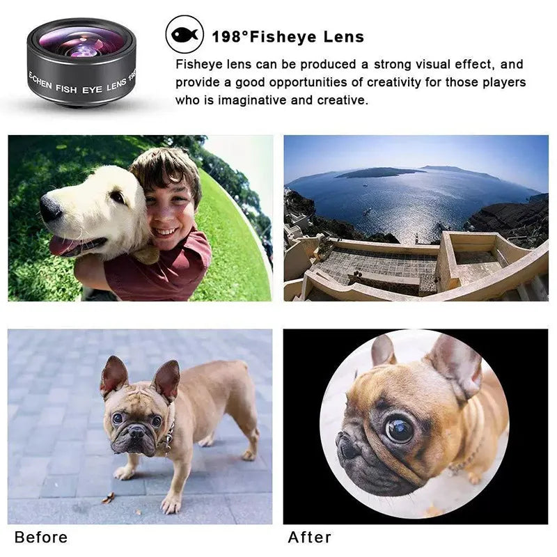 Wide-Angle Macro Fisheye Lens Ten-in-One Suit External Camera Lens