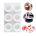 6-Cup Muffin Baking Mold for Cakes and Candles