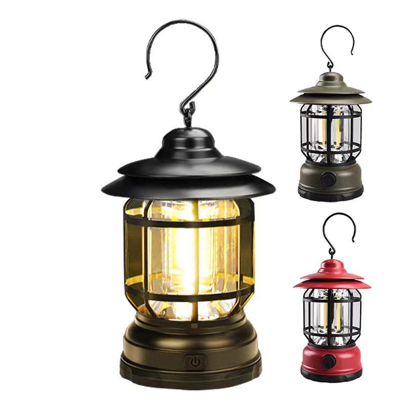 New Vintage Lantern Outdoor Camping Rechargeable Light