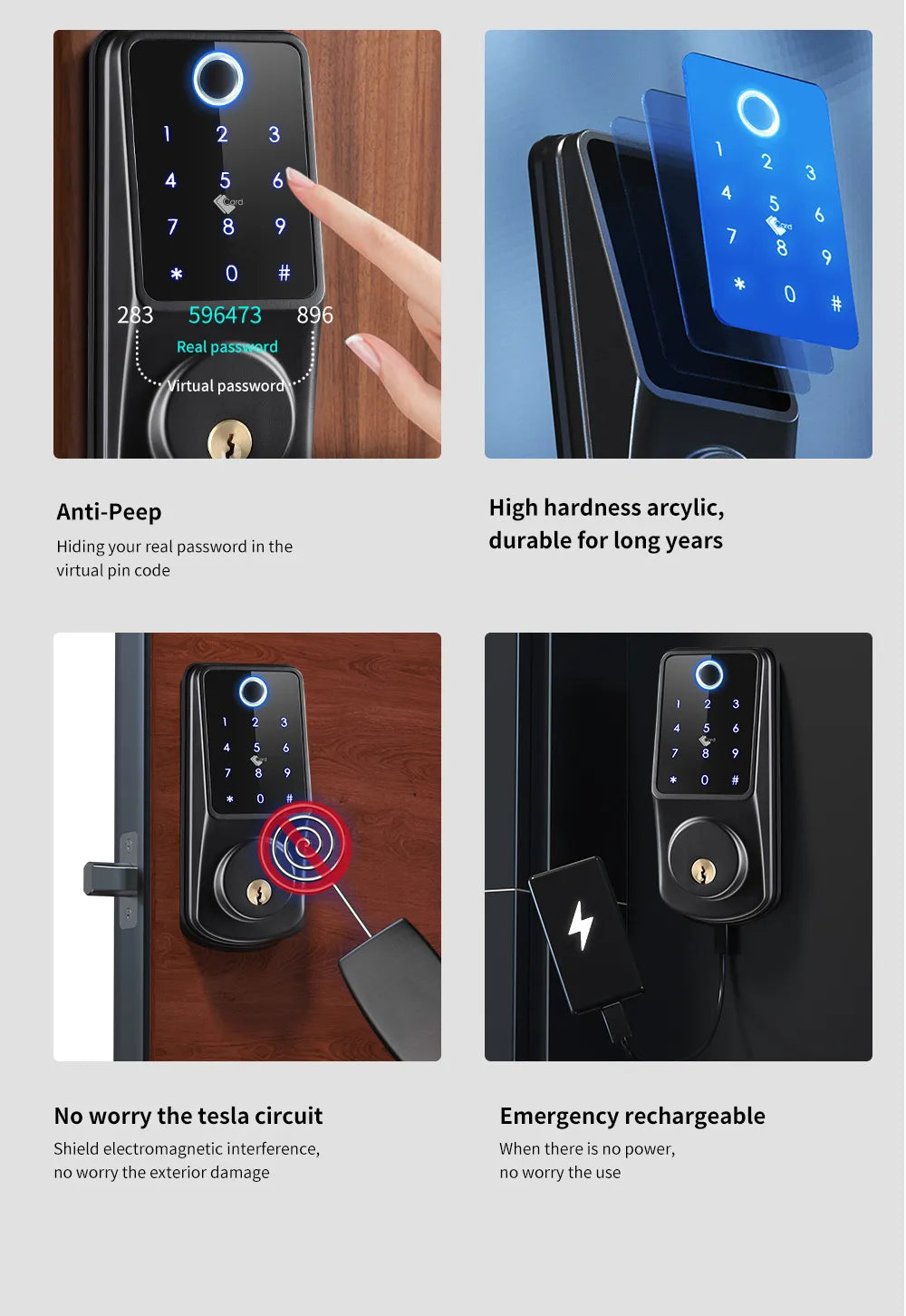 Fingerprint Password Smart Door Lock