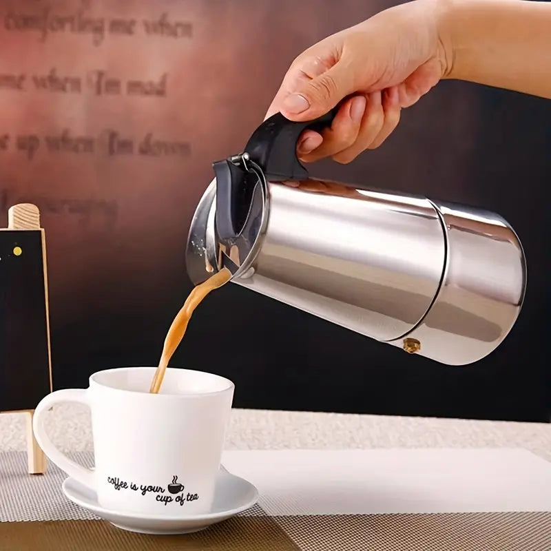 Italian Moka Pot Stainless Steel Coffee Maker