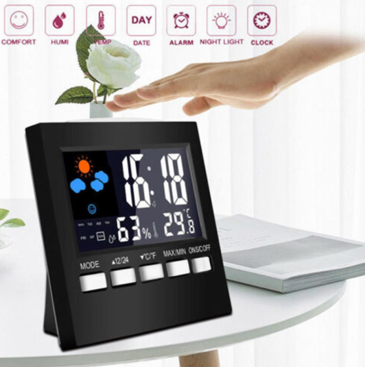 Multifunctional LED Calendar Clock with Weather Display