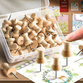 Wooden Push Pins with Felt Cork Board for Kids