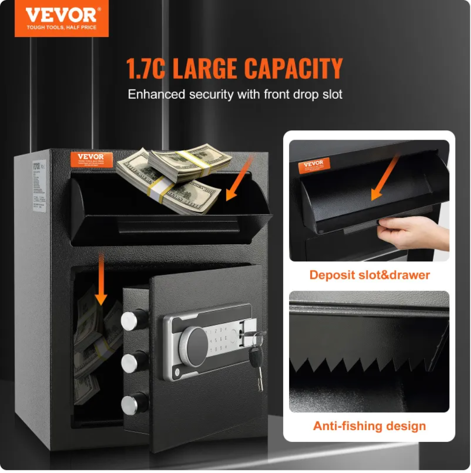Depository Safe with Drop Slot