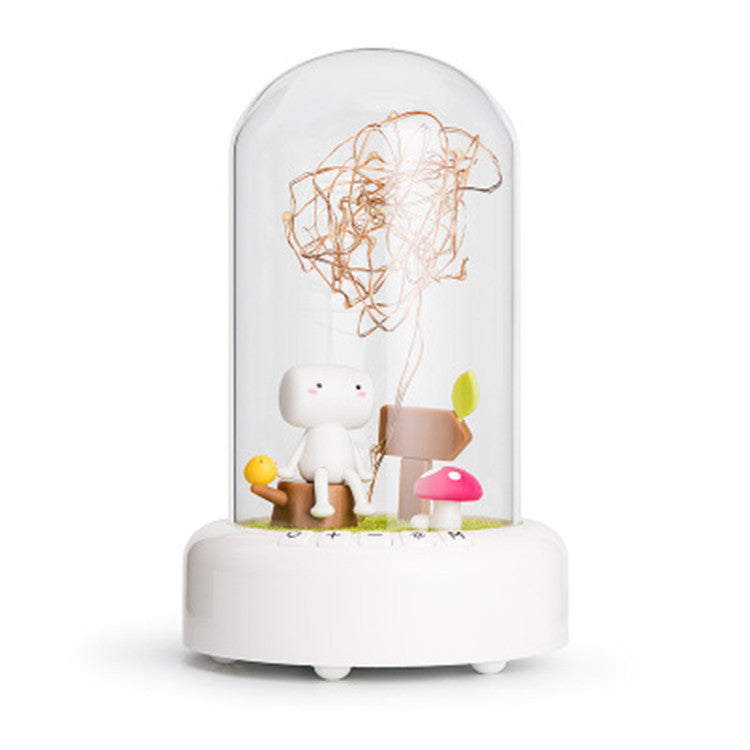 Bluetooth Speaker Night Light with Preserved Flowers