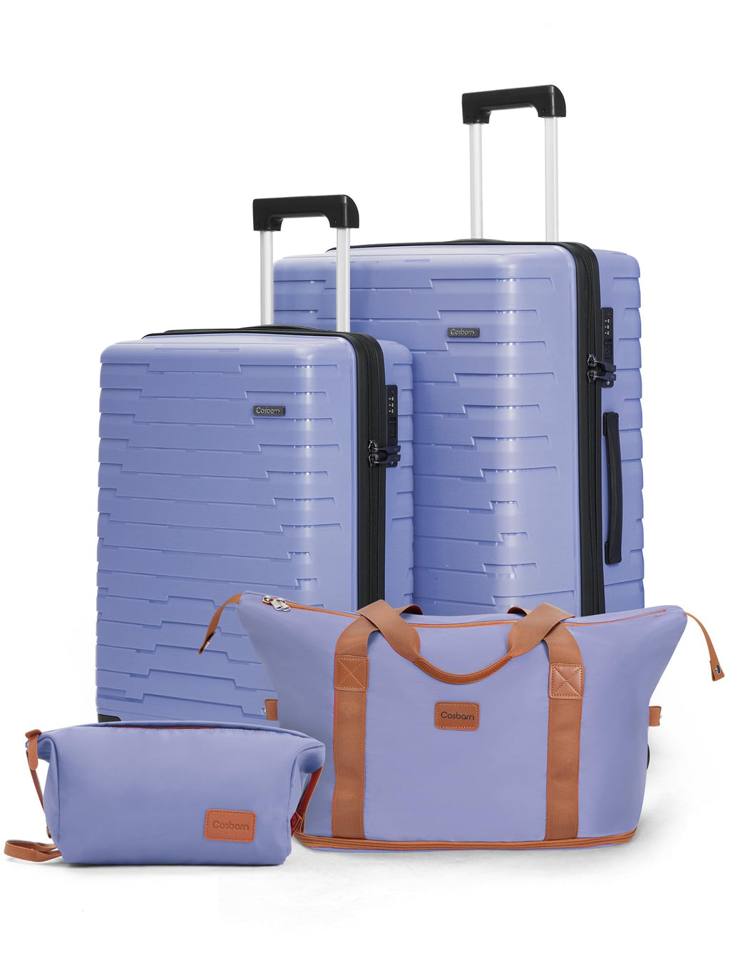 4-Piece PP Luggage Set with Duffel and Toiletry Bag