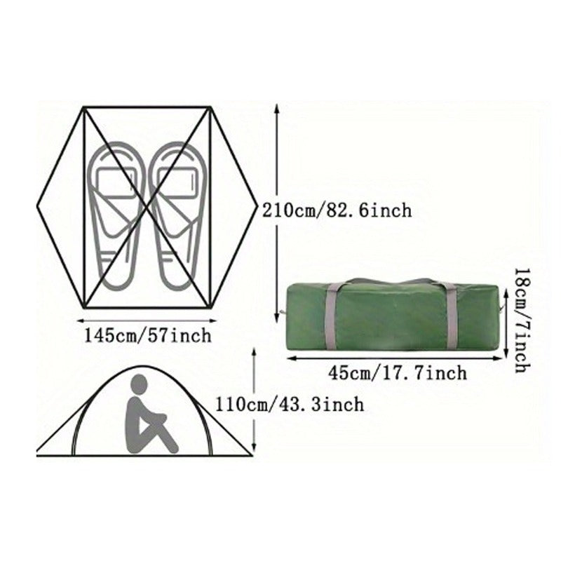 Ultralight 2-Person Waterproof Camping Tent