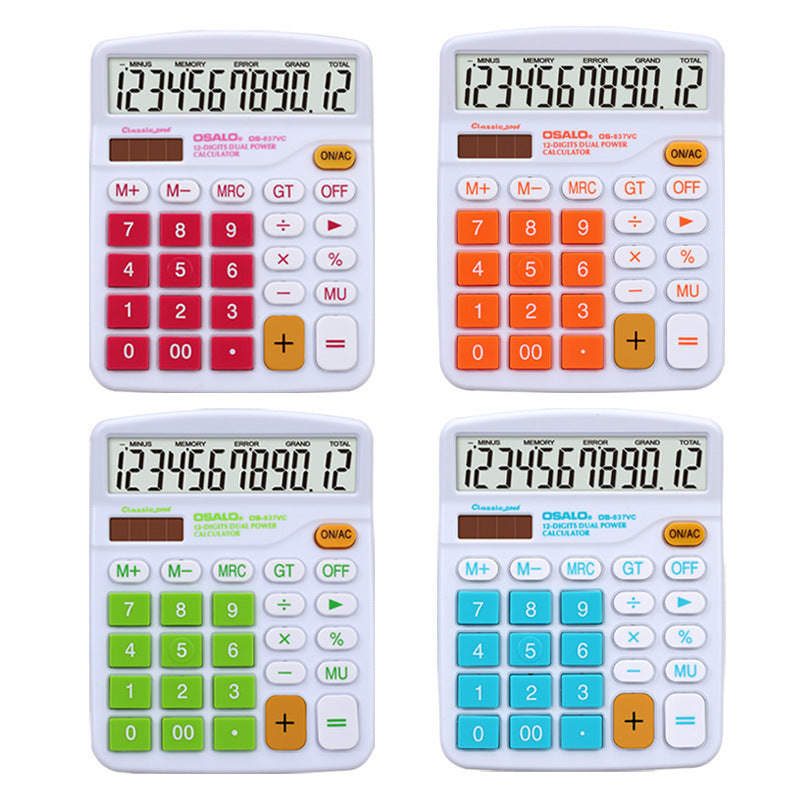 837 Solar Powered Business Calculator with 12-Digit Display
