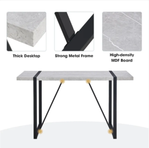 Modern 55" Rectangular Dining Table
