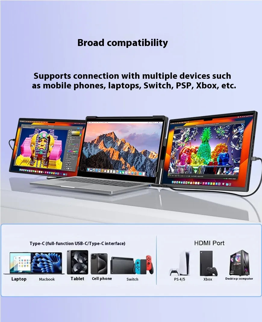 14.1-Inch Portable Dual-Screen Monitor