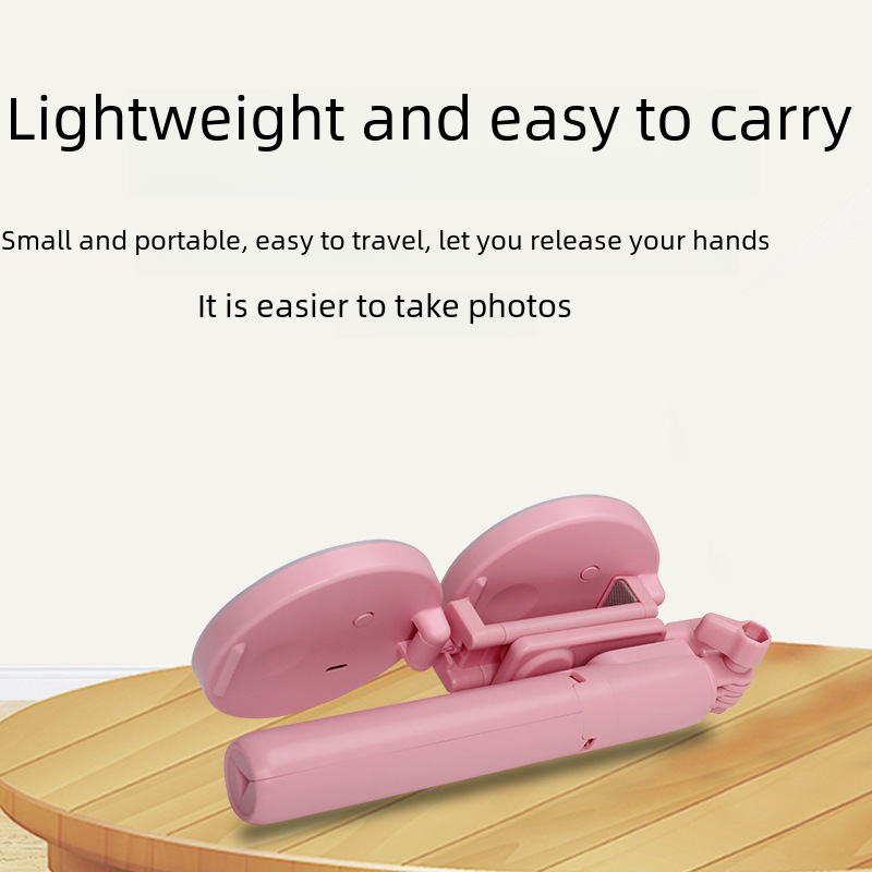 J861 Dual Light Bluetooth Selfie Stick with Tripod and LED Ring Light
