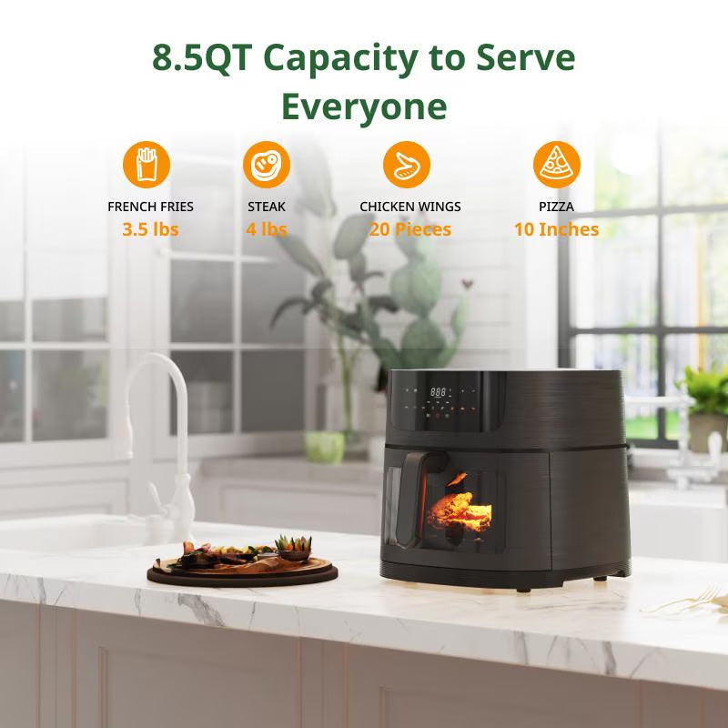 8.5 QT Touchscreen Air Fryer, 8-in-1
