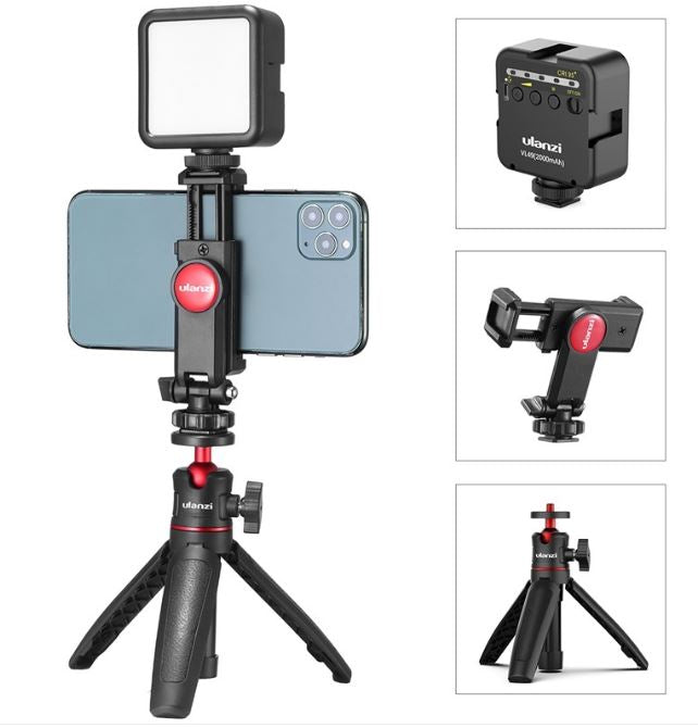 Mobile Phone Vlog Selfie Stick with Fill Light Bracket