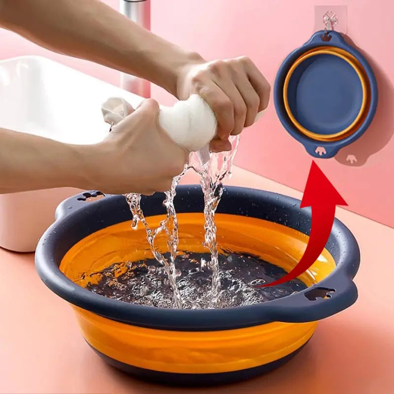 Portable Foldable Plastic Laundry Basin for Travel