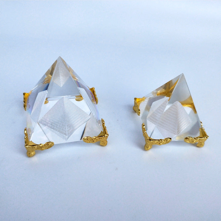 Custom Crystal Pyramid Craft Photography Prop