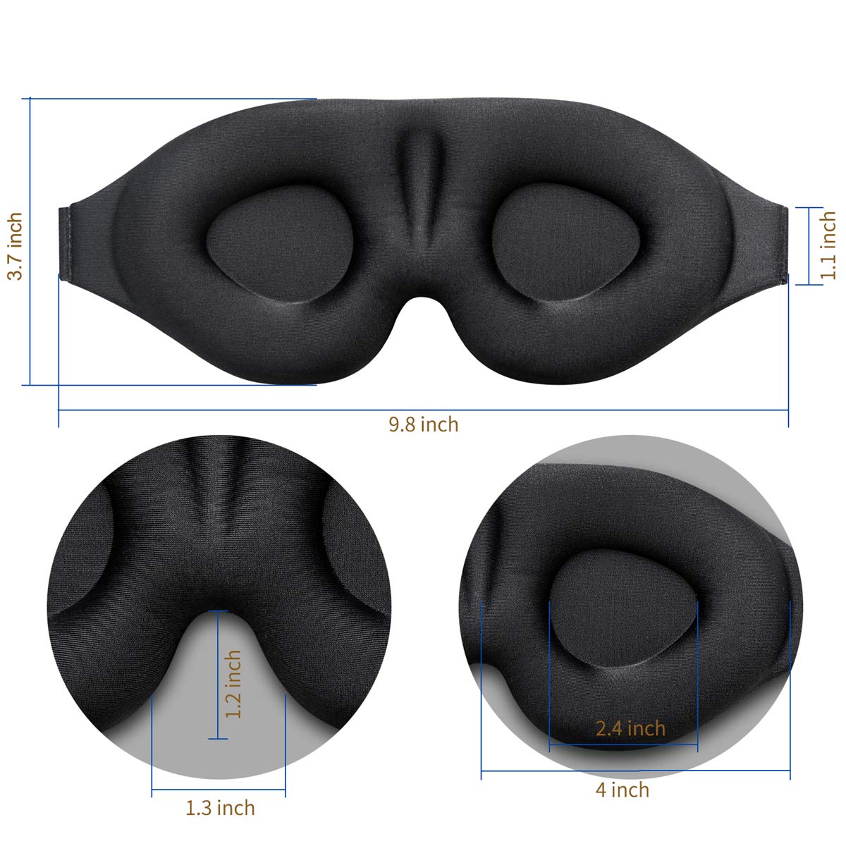 3D Contour Eye Mask for Sleep and Travel