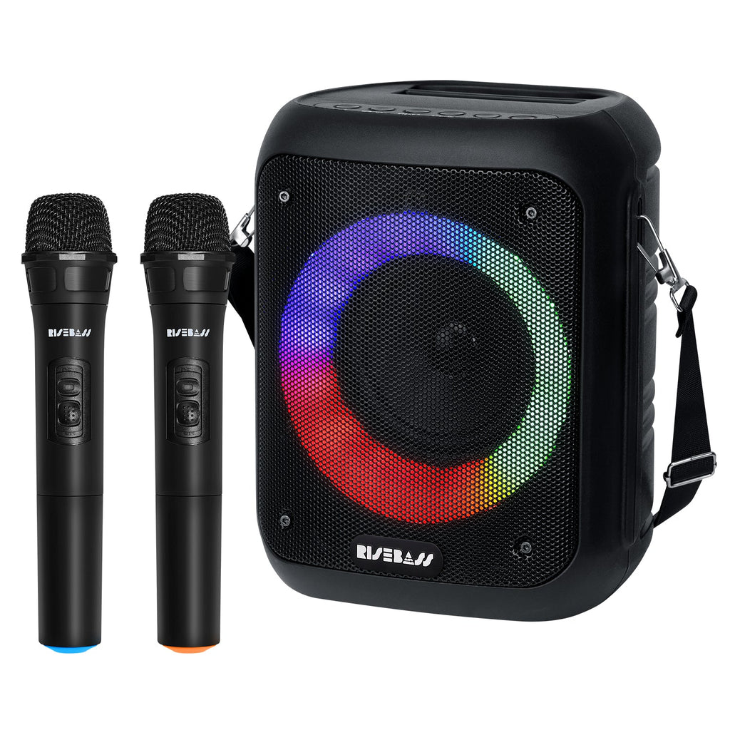 Vorvania Portable Karaoke Machine with Dual Wireless Microphones