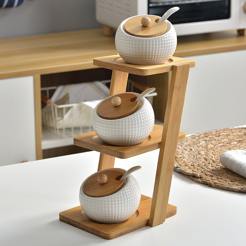 Ceramic Spice Container Set Creative Golf Design