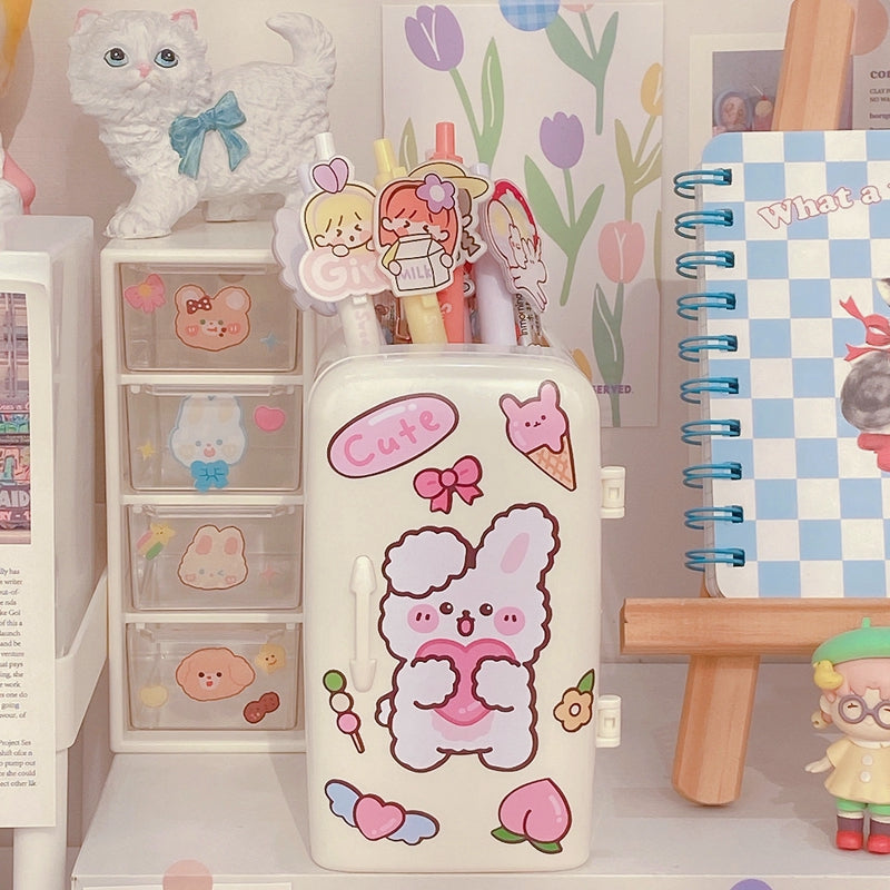 Kawaii Fridge Pen Holder Cute Desk Organizer Box