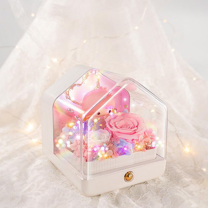 Bluetooth Speaker with Creative Flower Night Light