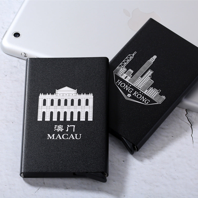 Aluminum Business Card Holder - Travel Souvenir Item