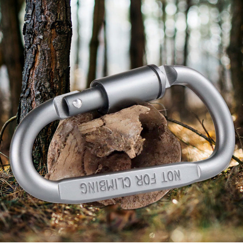 Portable Aluminum Alloy D Shaped Carabiner Clip