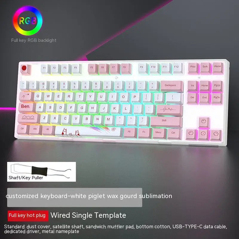 87-Key Hot-Swappable RGB Mechanical Gaming Keyboard