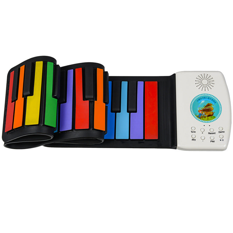 49-Key Foldable Roll-Up Piano for Kids