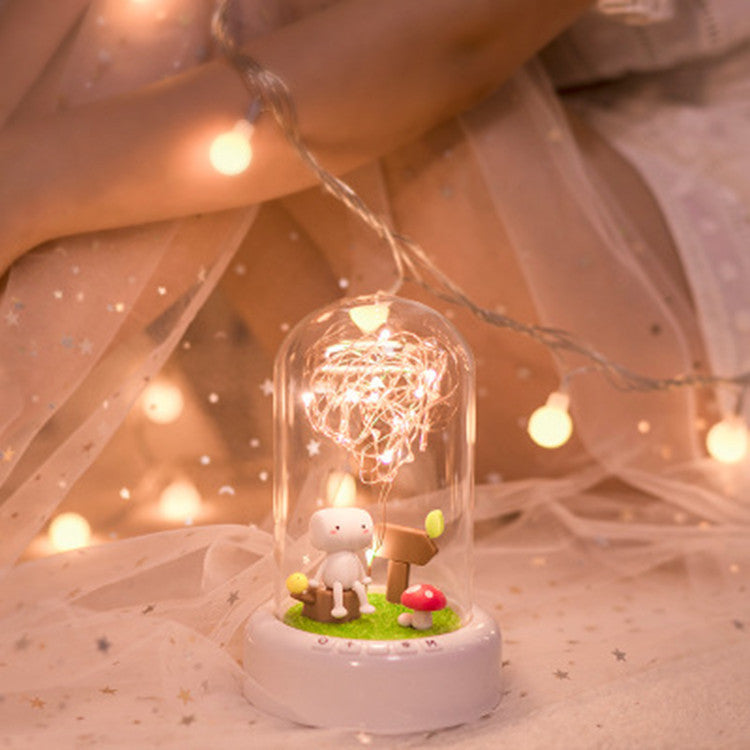 Bluetooth Speaker Night Light with Preserved Flowers