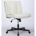 Armless Swivel Task Chair, Wide Seat