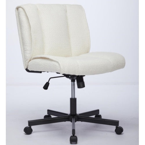 Armless Swivel Task Chair, Wide Seat