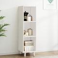 3-Tier Open Cube Bookcase with Legs, White