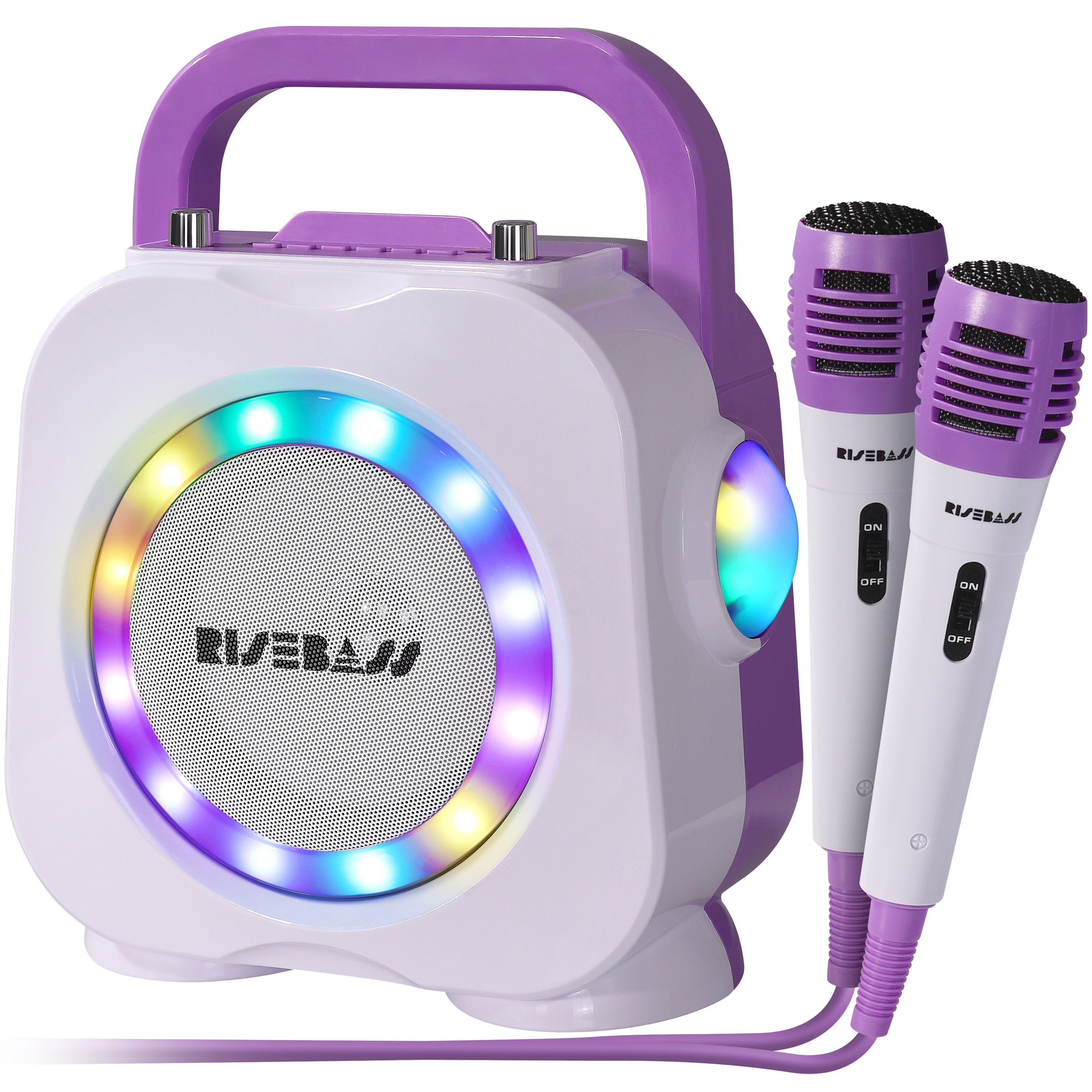 Karaoke Machine for Kids - Bluetooth Speaker with 2 Microphone
