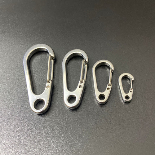 304 Stainless Steel Spring Clip Keychain Hook for Outdoors