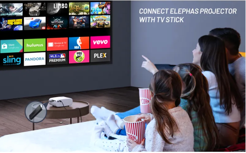 Portable Projector with Tripod Stand