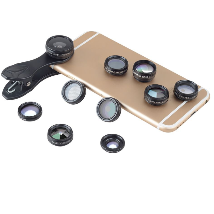 10-in-1 Smartphone Lens Kit with Fisheye and Macro Filters