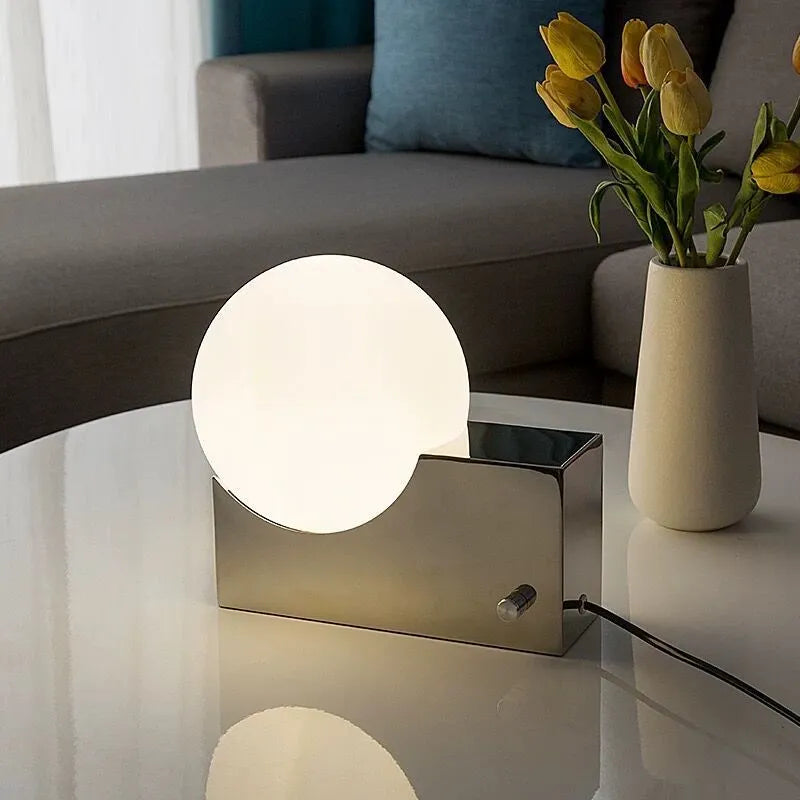 Nordic Milky White Moon Table Lamp