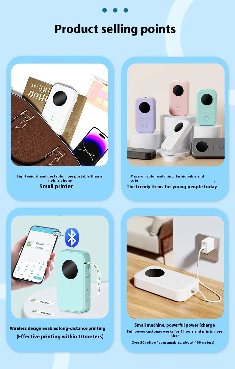 Handheld D30 Thermal Label Printer