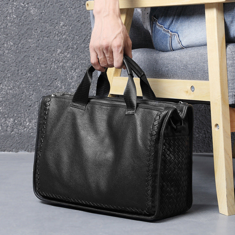 Genuine Leather Business Shoulder Bag