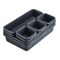 8pcs Interlocking Desk Drawer Organizer Storage Bins