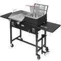 Barton Double Burner Outdoor Propane Stove & Deep Fryer