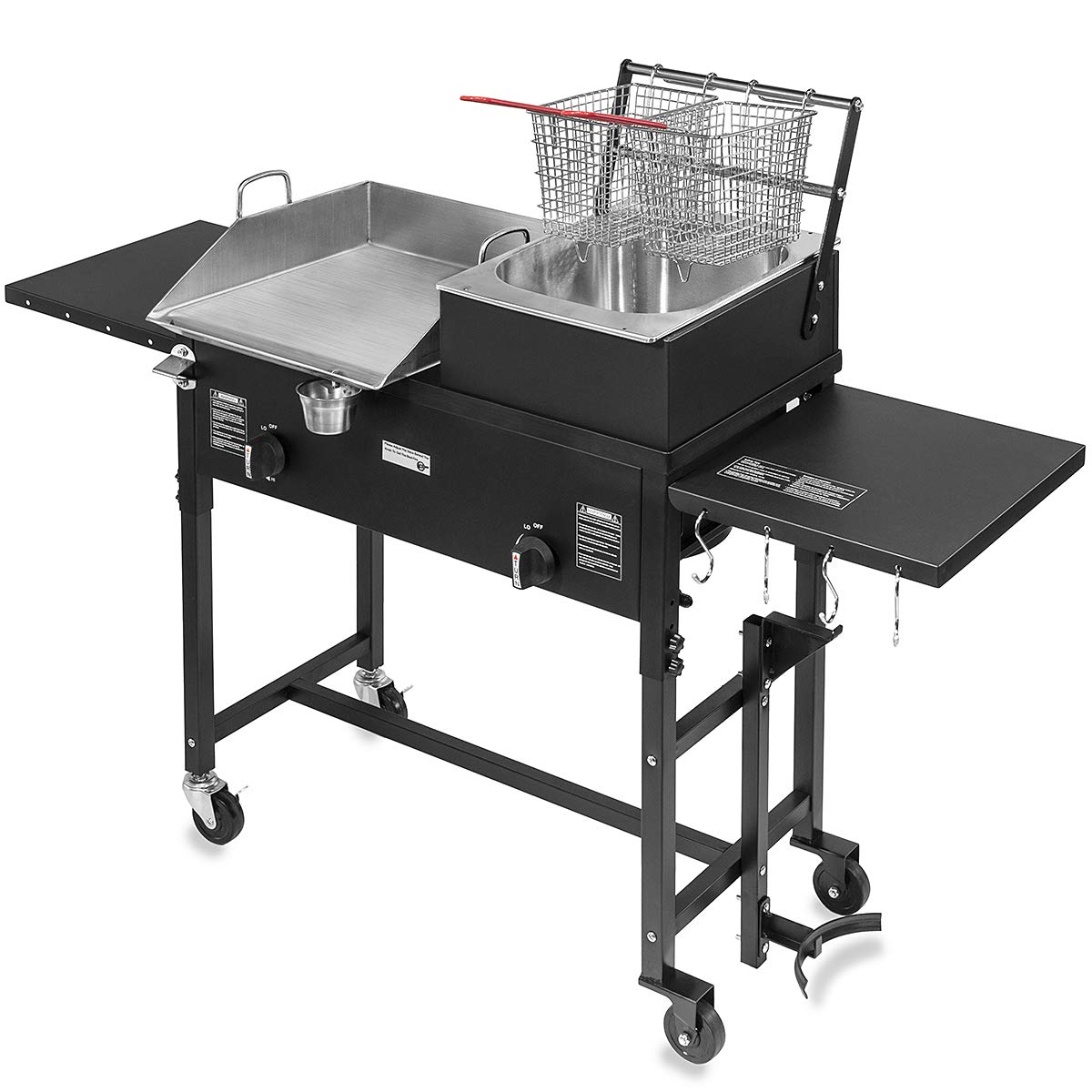 Barton Double Burner Outdoor Propane Stove & Deep Fryer