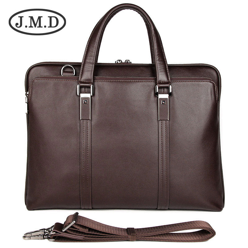 Genuine Leather Men's Document Bag for 15.6" Laptop