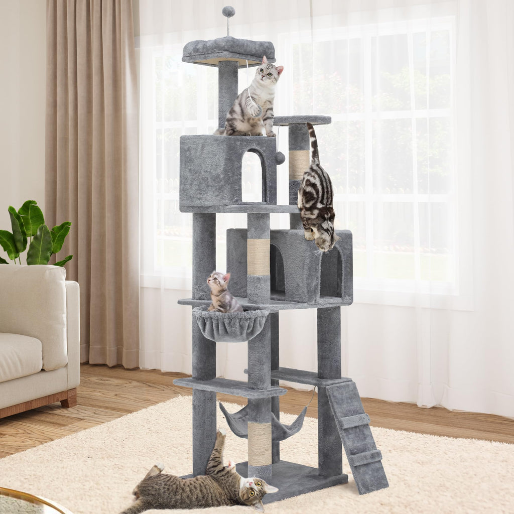 75-inch Multi-Level Cat Tree Tower with Platforms