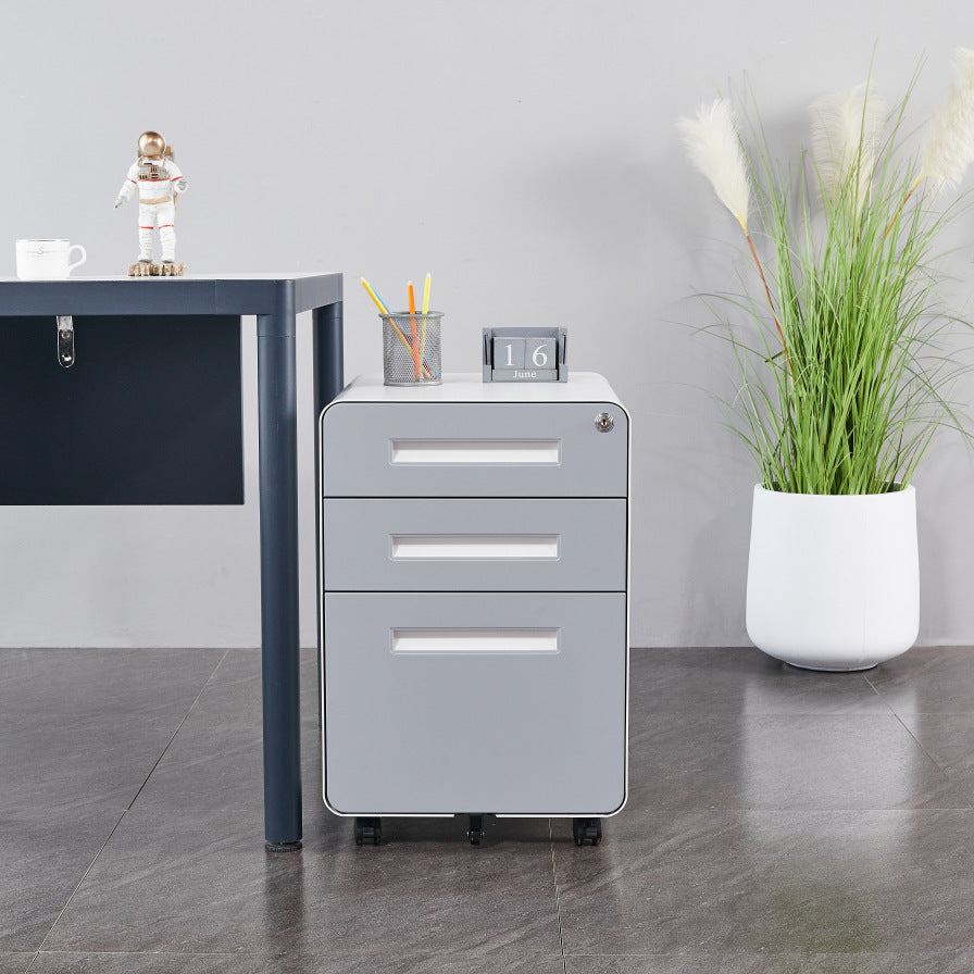 Round Arc File Cabinet with Lock