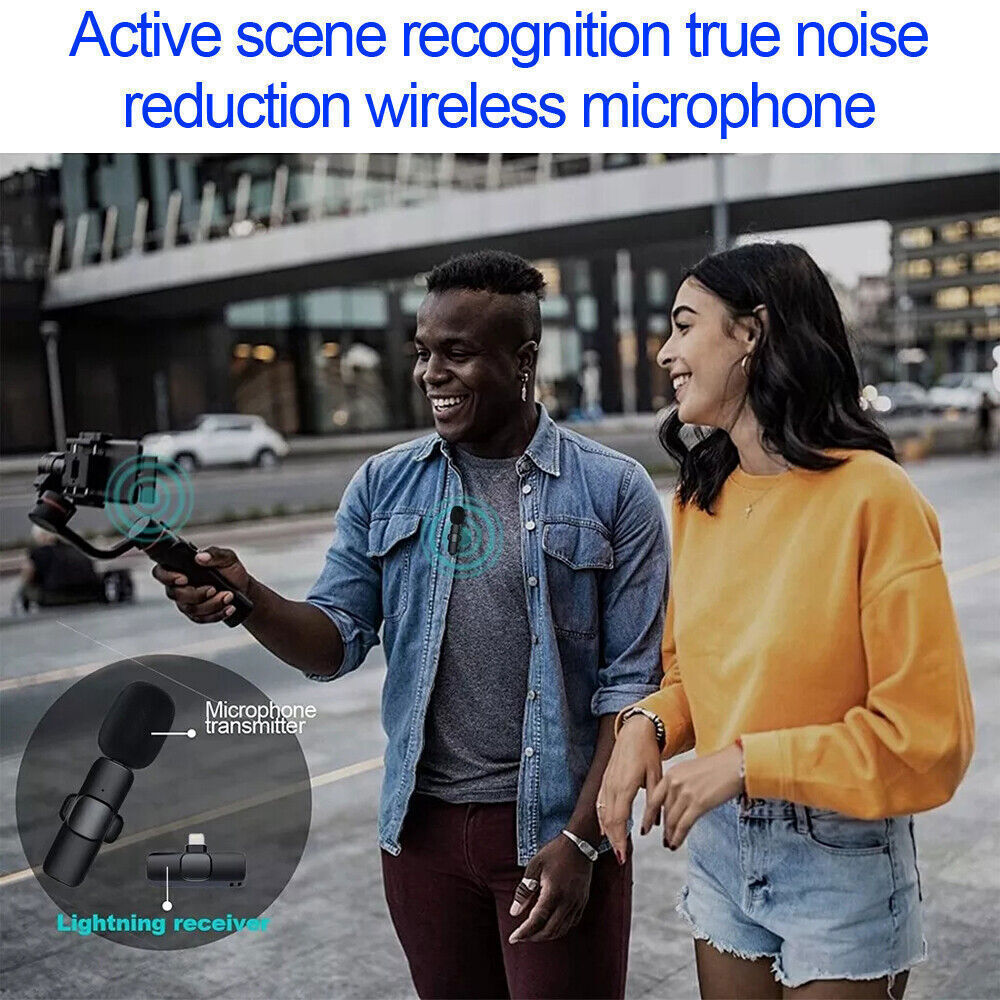 Lavalier Microphone Wireless Audio Video Recording Mini Mic